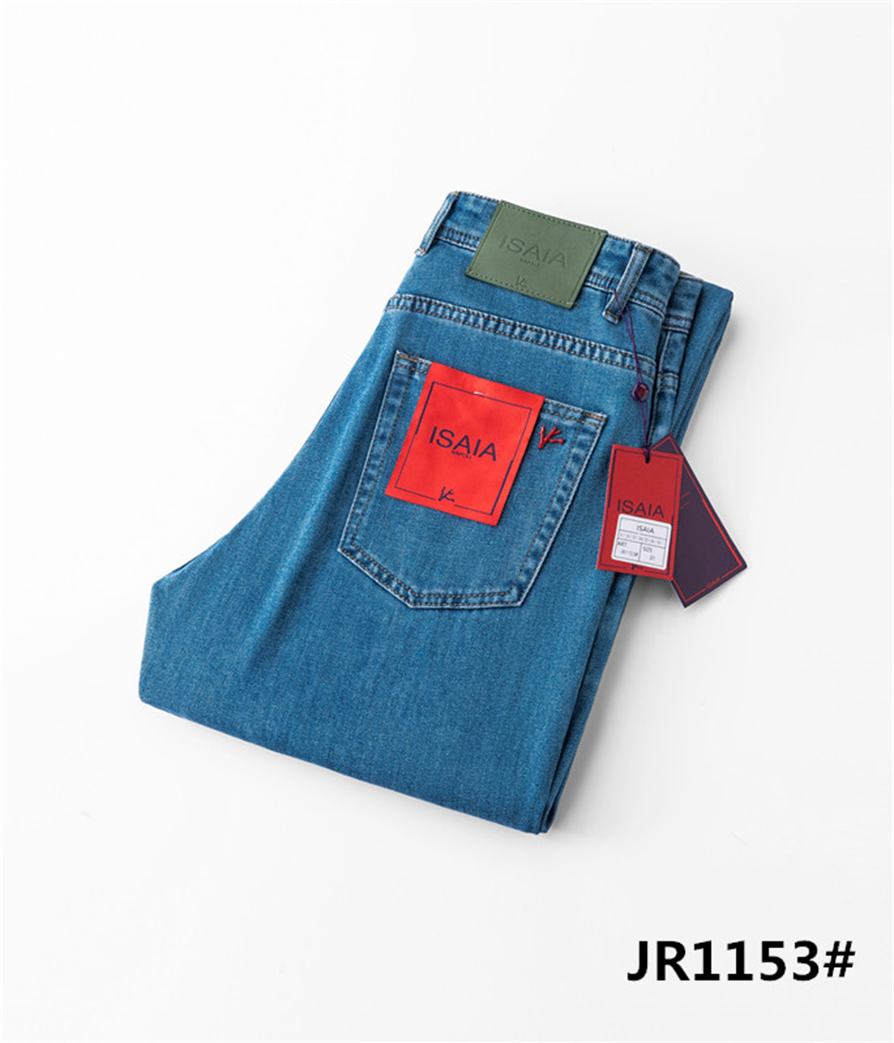 Embroidery On Jeans - OECHSLI Jeansy Męskie Cienka Bawełna Wiosna