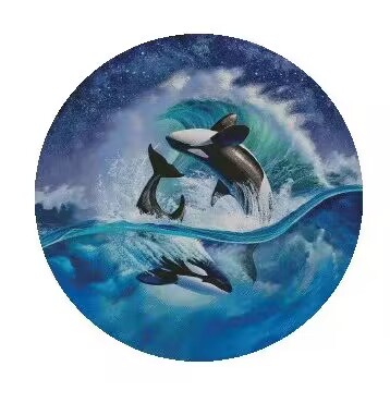 Embroidery Whale - Piękne wieloryby do szycia zestaw 18CT