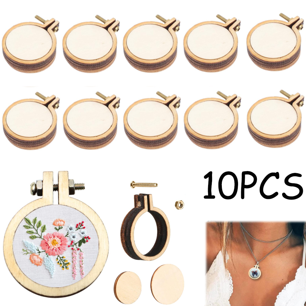 Embroidery Hoop Square - 10 sztuk/zestaw drewniane Mini obręcz do