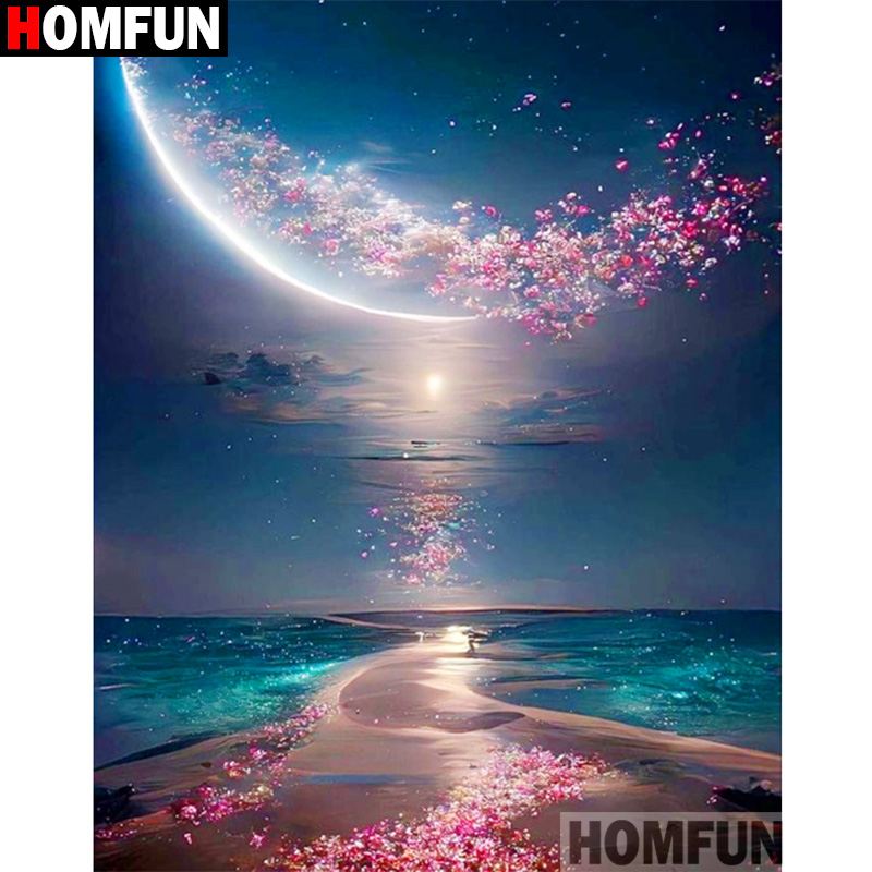 Embroidery Cross Stitch Patterns - HOMFUN 5D wzór diamentowy Rhinestone robótki