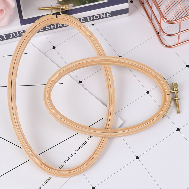 Embroidery Hoop Square - Haft bambusowy obręcz oprawka owalny haft