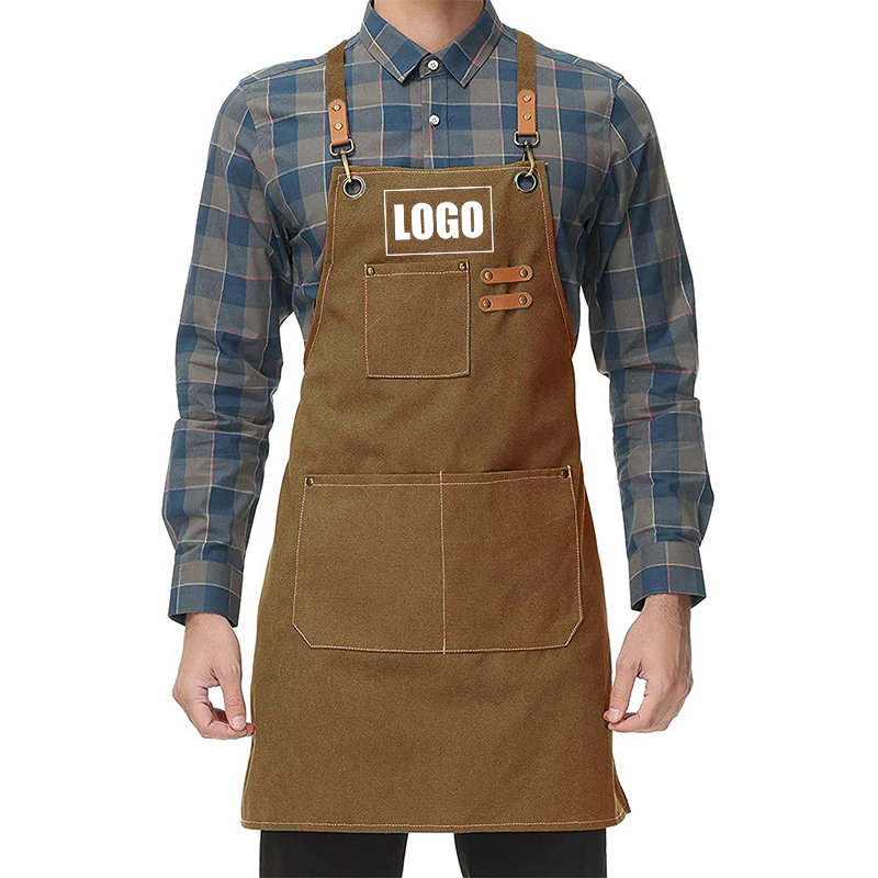 Embroidery Apron - Niestandardowe haftowane Logo kuchnia mężczyzn i
