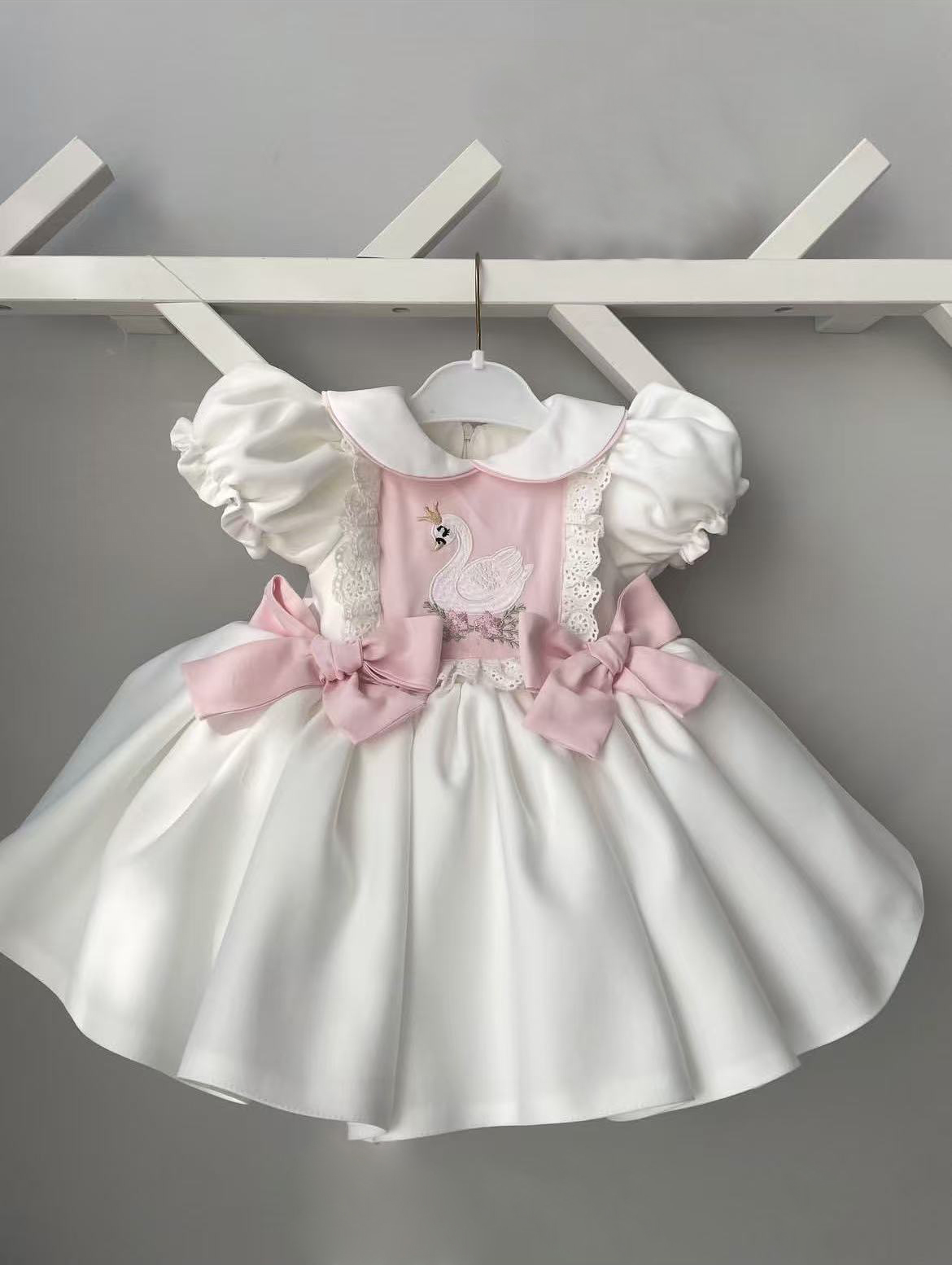 Embroidery White Dress - Sukienka letnia dla dziewczynki 0-12 lat,