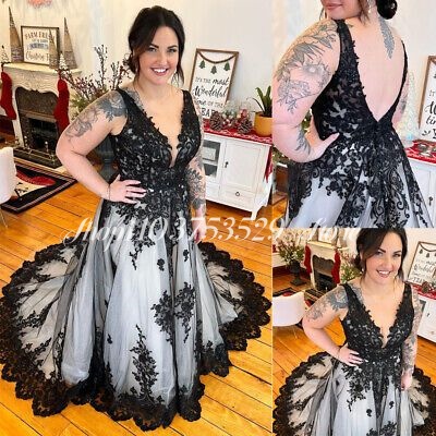 Embroidery White Dress - Gotyckie suknie ślubne z dekoltem w