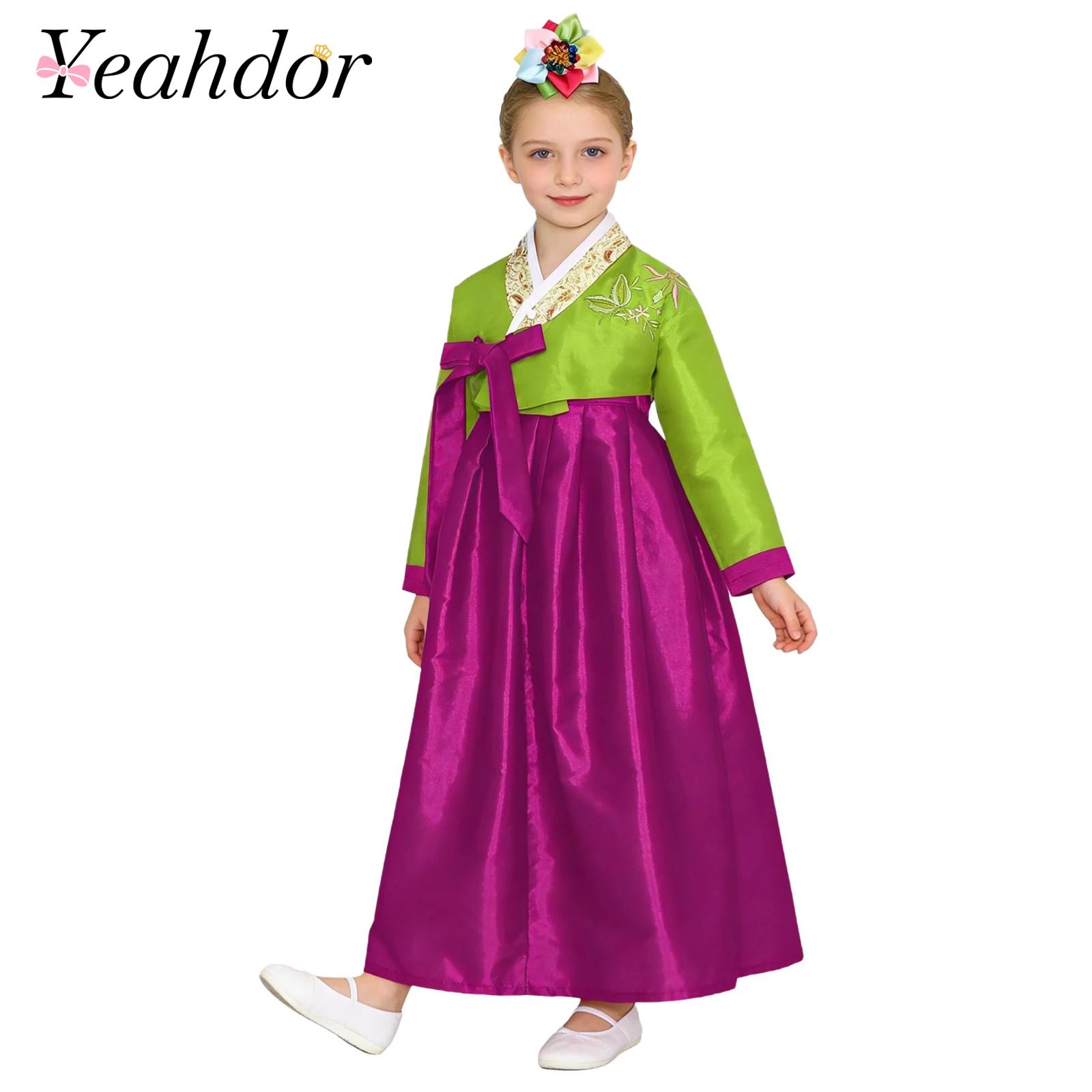 Embroidery Skirt - Dziecięcy koreański strój Hanbok dla dziewczynek,