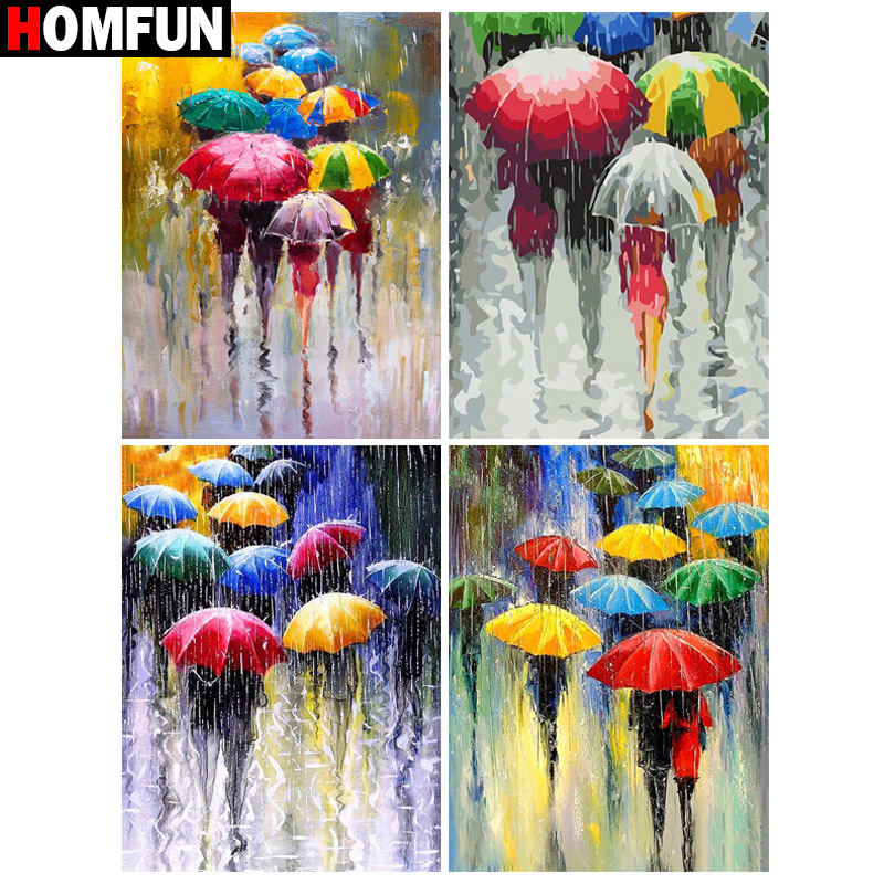 Embroidery Cross Stitch Patterns - HOMFUN 5D wzór diamentowy obrazek do
