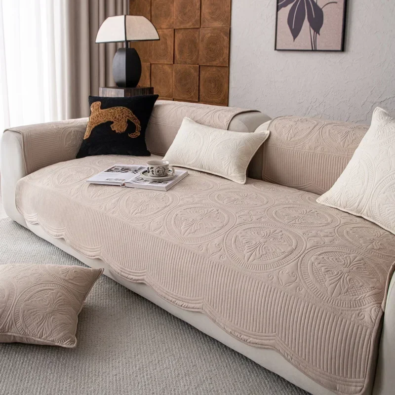 Embroidery Quilt Cover - 1 szt. Gruby bawełniany pokrowiec na
