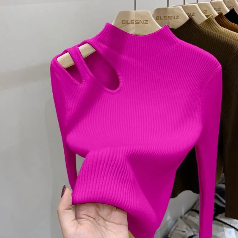 Sweter damski z golfem z ażuro – Embroidery Thread Yarn recenzja i cena