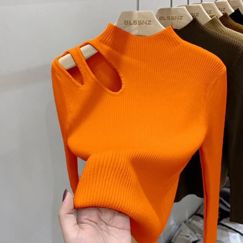 Sweter damski z golfem z ażuro – Embroidery Thread Yarn recenzja i cena