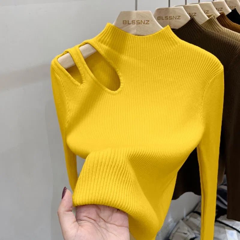 Sweter damski z golfem z ażuro – Embroidery Thread Yarn recenzja i cena