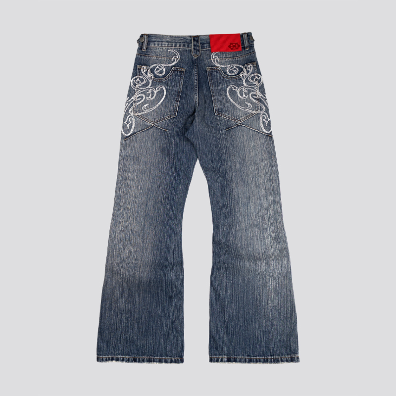 Dżinsy bootcut w stylu Y2K, ni – Embroidery On Jeans recenzja i cena