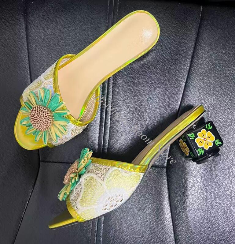 Jasne słoneczniki, kwiatowy ha – Embroidery Print recenzja i cena
