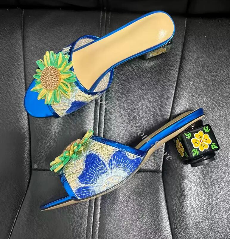 Jasne słoneczniki, kwiatowy ha – Embroidery Print recenzja i cena