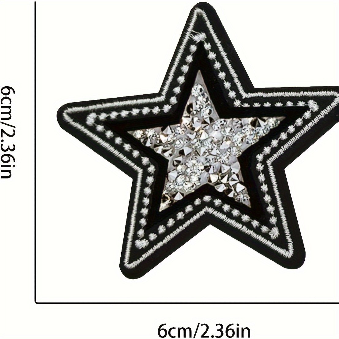5 PCS Czarno-białe naszywki z  – Embroidery On Jeans recenzja i cena