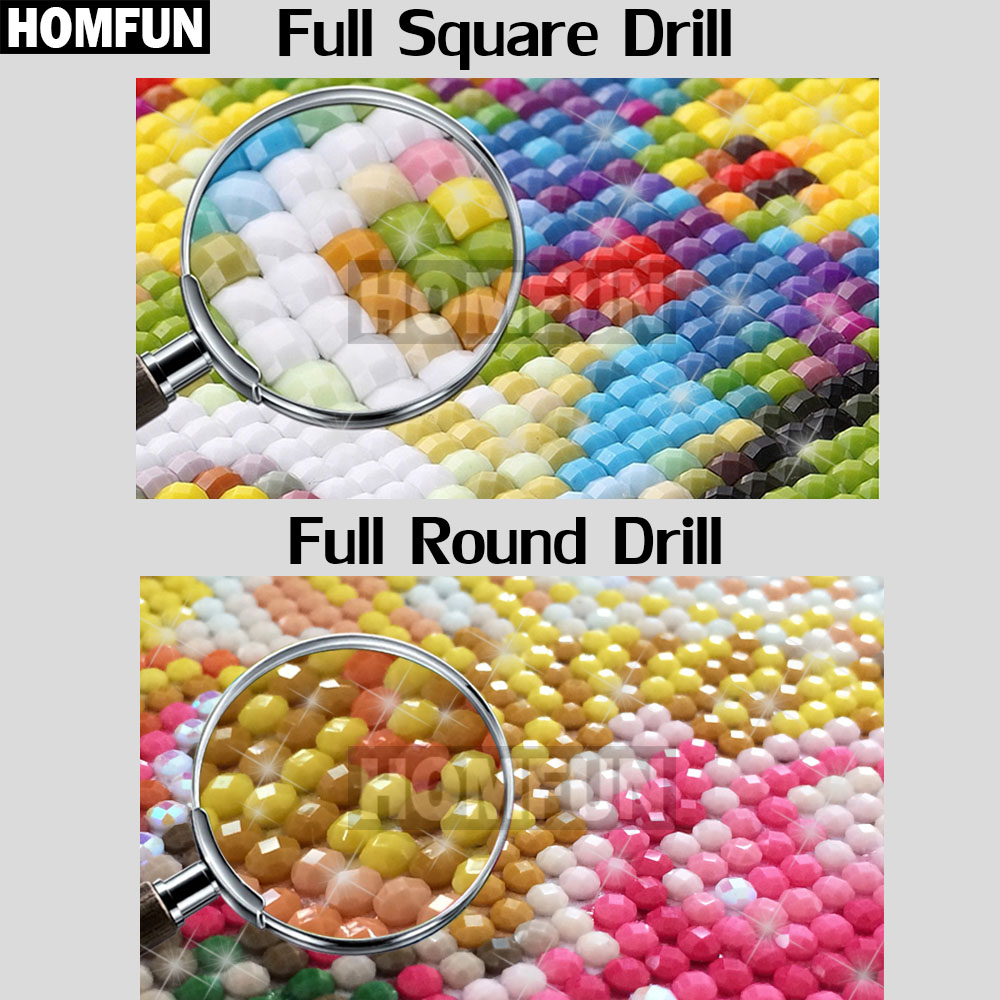 HOMFUN 5D wzór diamentowy Rhin – Embroidery Cross Stitch Patterns recenzja i cena