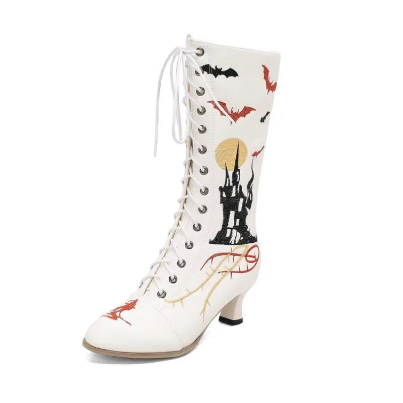Nowe Halloweenowe Buty Cosplay – Embroidery Print recenzja i cena