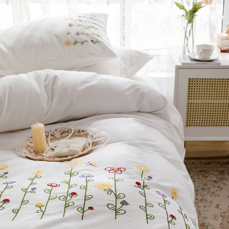 3-częściowy zestaw poszewek na – Embroidery Quilt Cover recenzja i cena