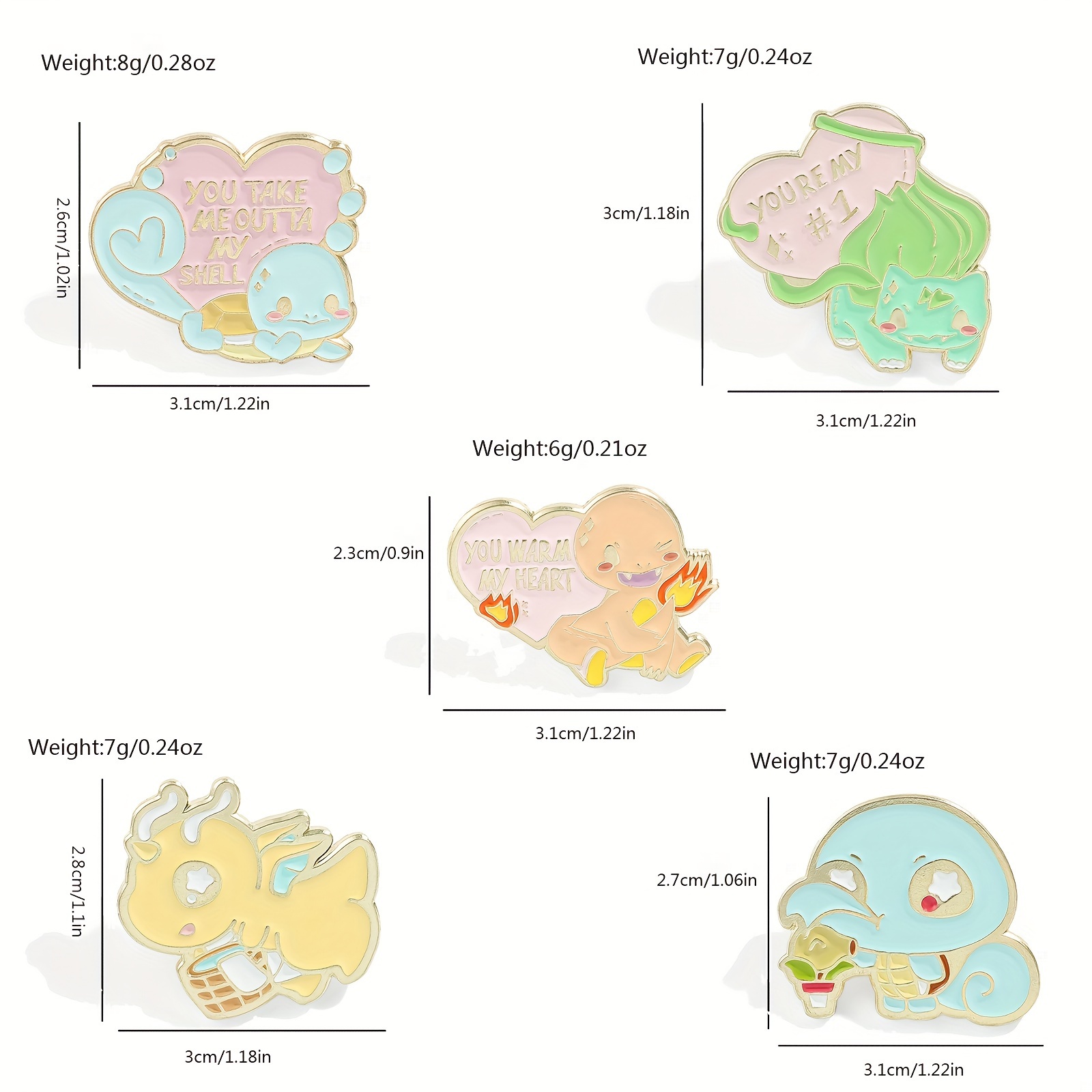 5 szt. Urocze przypinki anime, – Embroidery Textile recenzja i cena