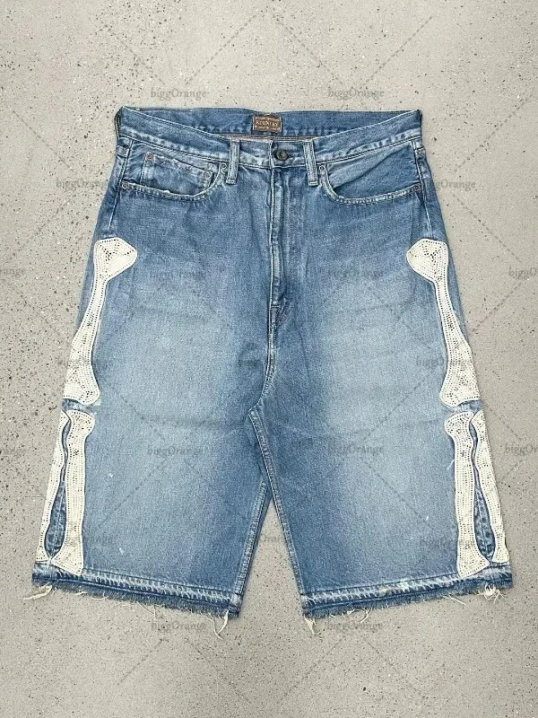 Szorty jeansowe Deeptown Y2k V – Embroidery On Jeans recenzja i cena