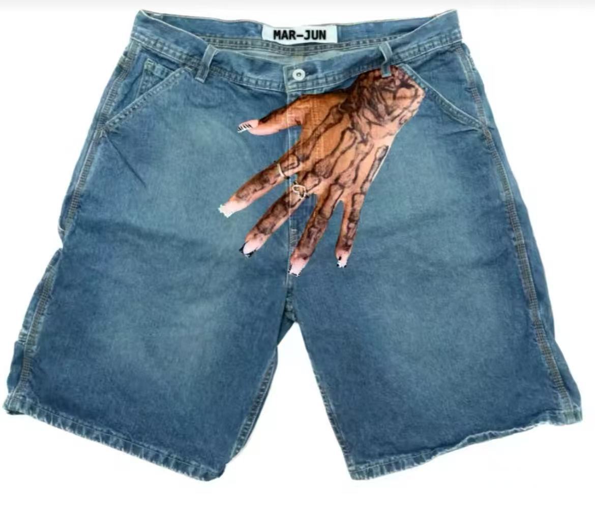 Szorty jeansowe Deeptown Y2k V – Embroidery On Jeans recenzja i cena