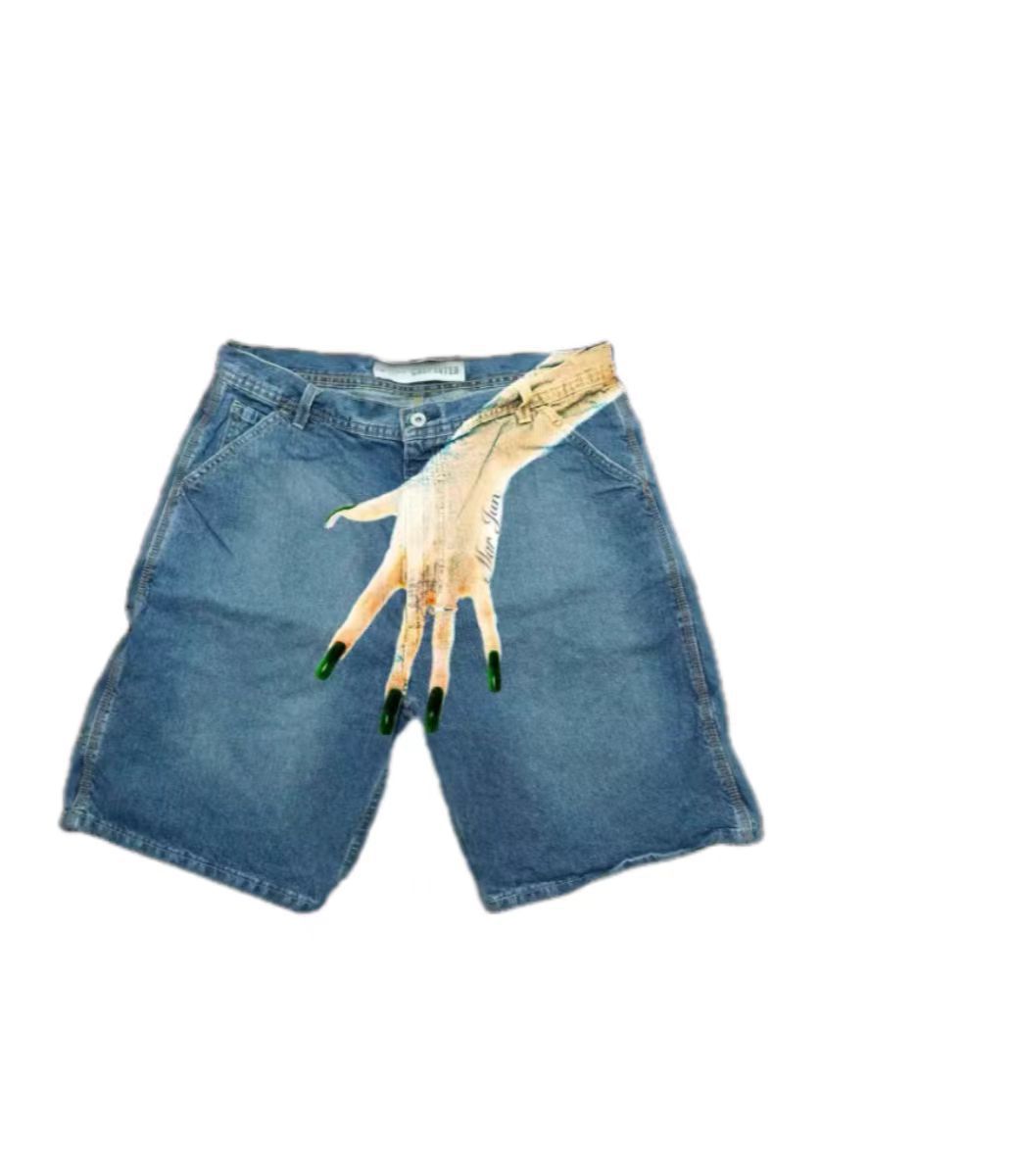 Szorty jeansowe Deeptown Y2k V – Embroidery On Jeans recenzja i cena