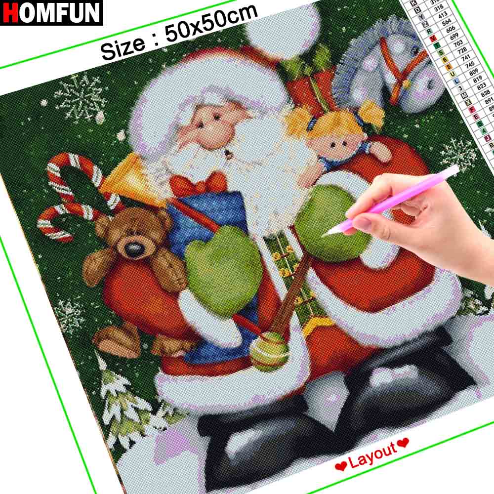 HOMFUN diamentowe malowanie pe – Embroidery Cross Stitch Patterns recenzja i cena