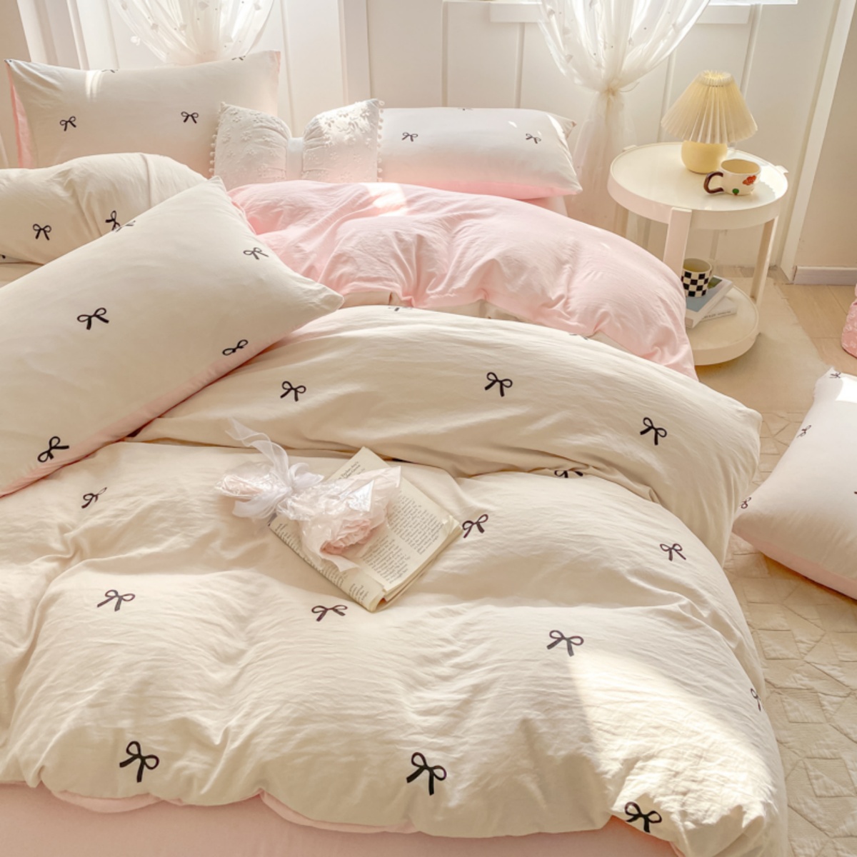 3-częściowy zestaw pościeli z  – Embroidery Quilt Cover recenzja i cena