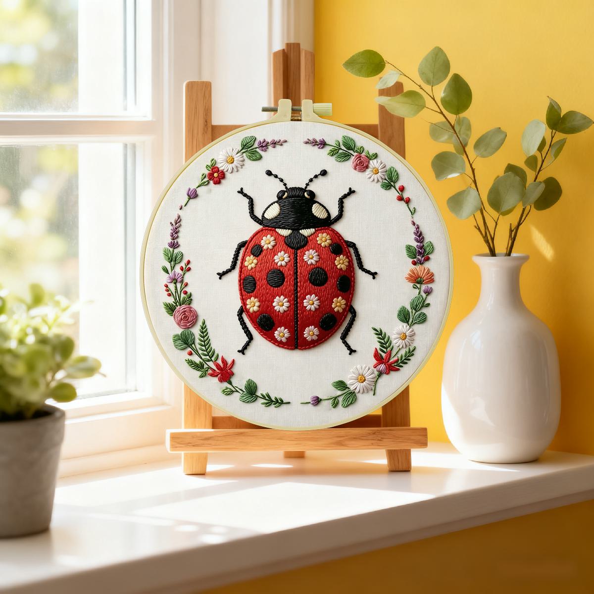 1 szt. 20X20CM/15X15CM 7.87/6. – Embroidery Lady Bug recenzja i cena