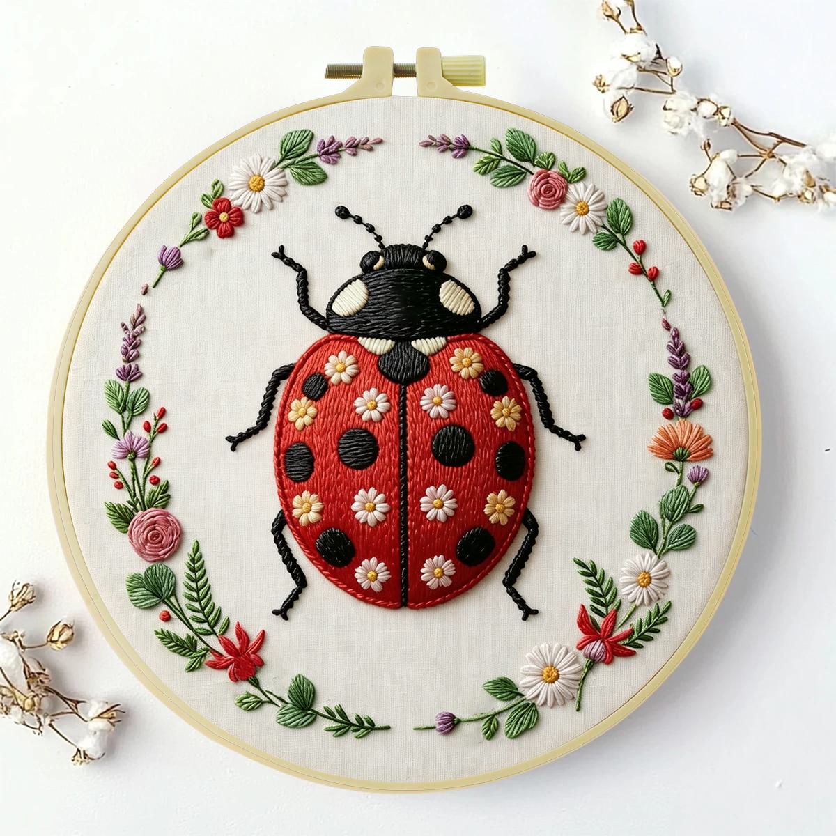 1 szt. 20X20CM/15X15CM 7.87/6. – Embroidery Lady Bug recenzja i cena