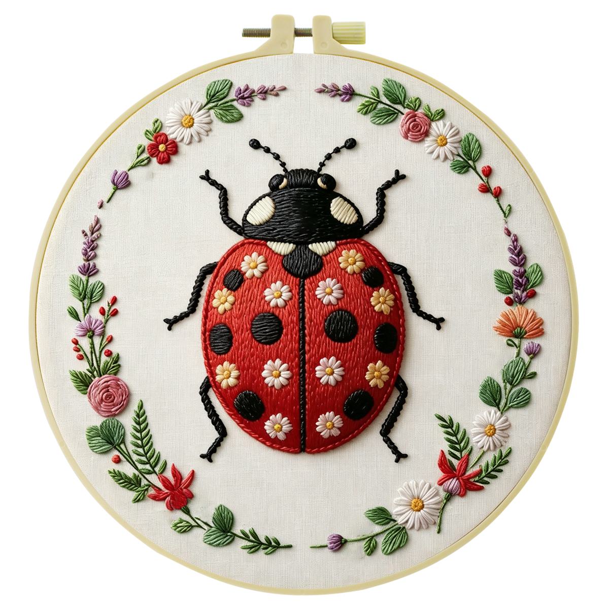 1 szt. 20X20CM/15X15CM 7.87/6. – Embroidery Lady Bug recenzja i cena