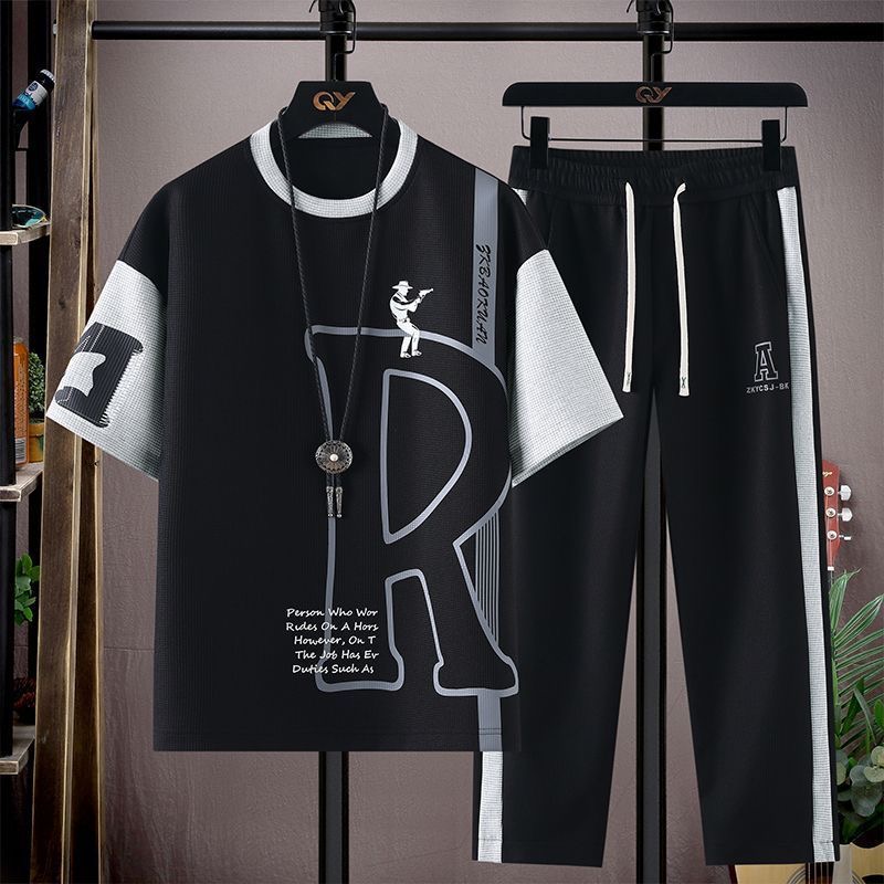 Letni modny zestaw sportowy z  – Embroidery Print recenzja i cena