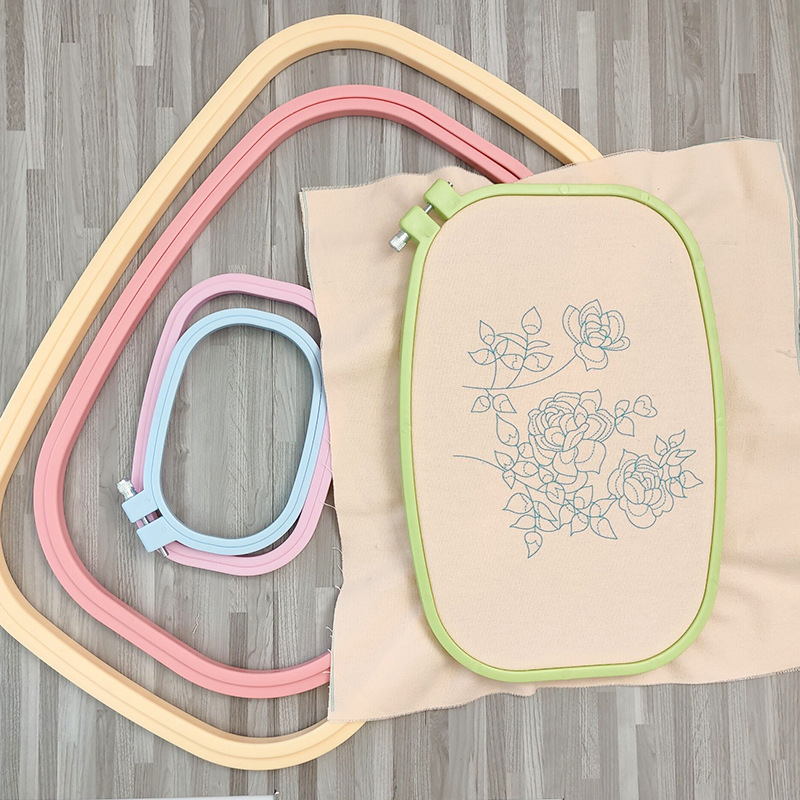 Losowy kolor kwadratowe kółko  – Embroidery Hoop Square recenzja i cena