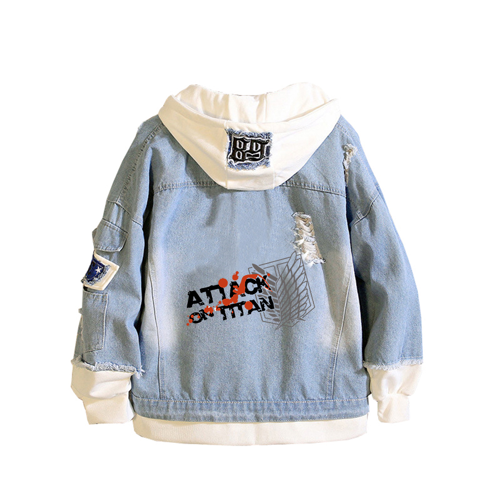Atak na Tytana Anime Denim Kur – Embroidery On Jeans recenzja i cena