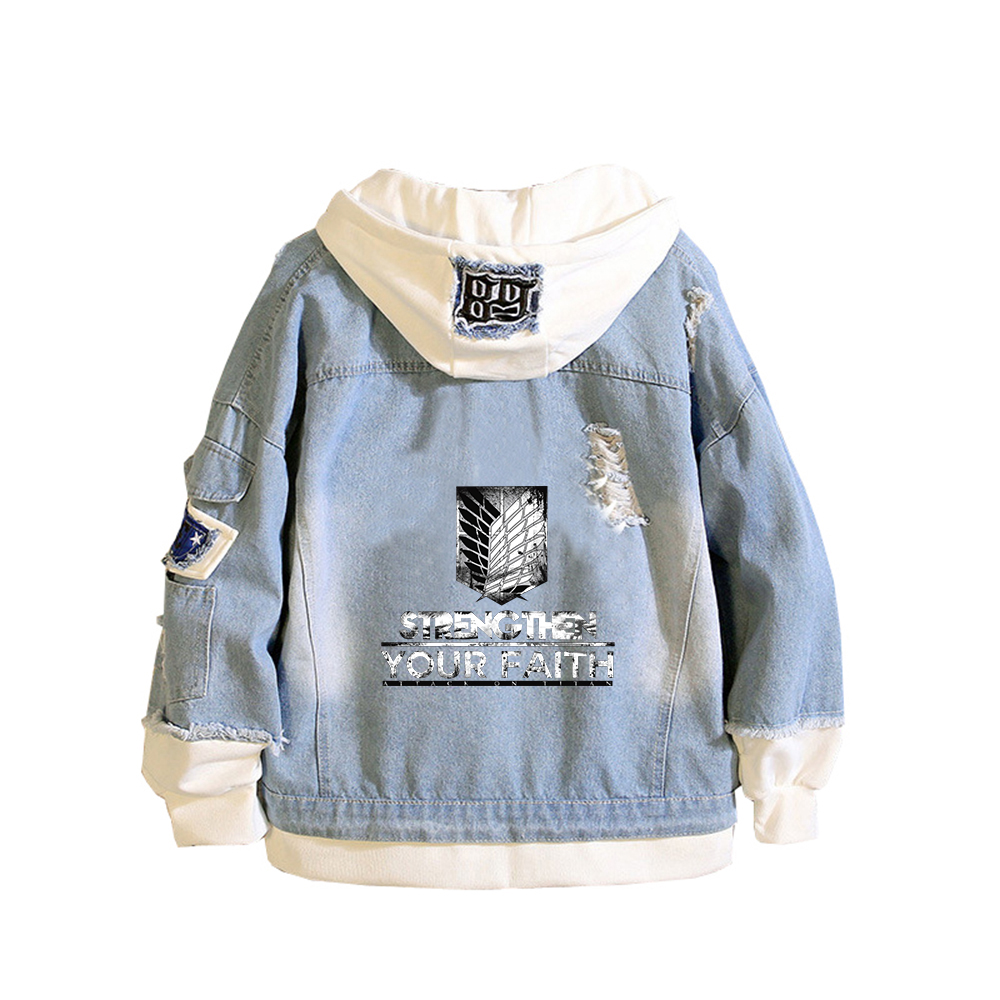 Atak na Tytana Anime Denim Kur – Embroidery On Jeans recenzja i cena