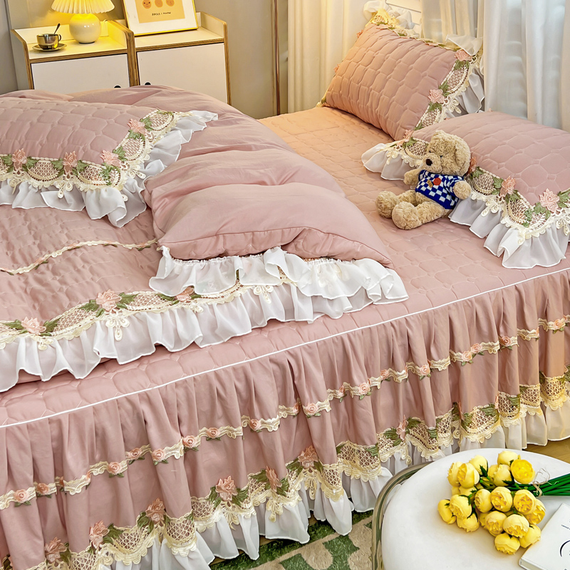 Różowy koreański w stylu księż – Embroidery Quilt Cover recenzja i cena