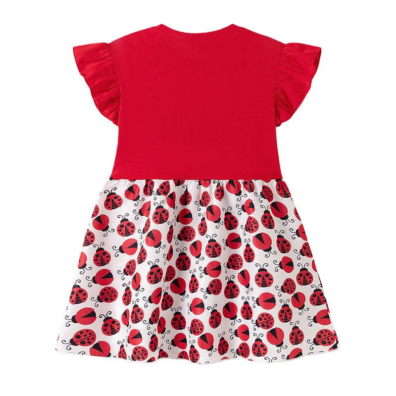 Sukienki dziewczęce z krótkim  – Embroidery Lady Bug recenzja i cena