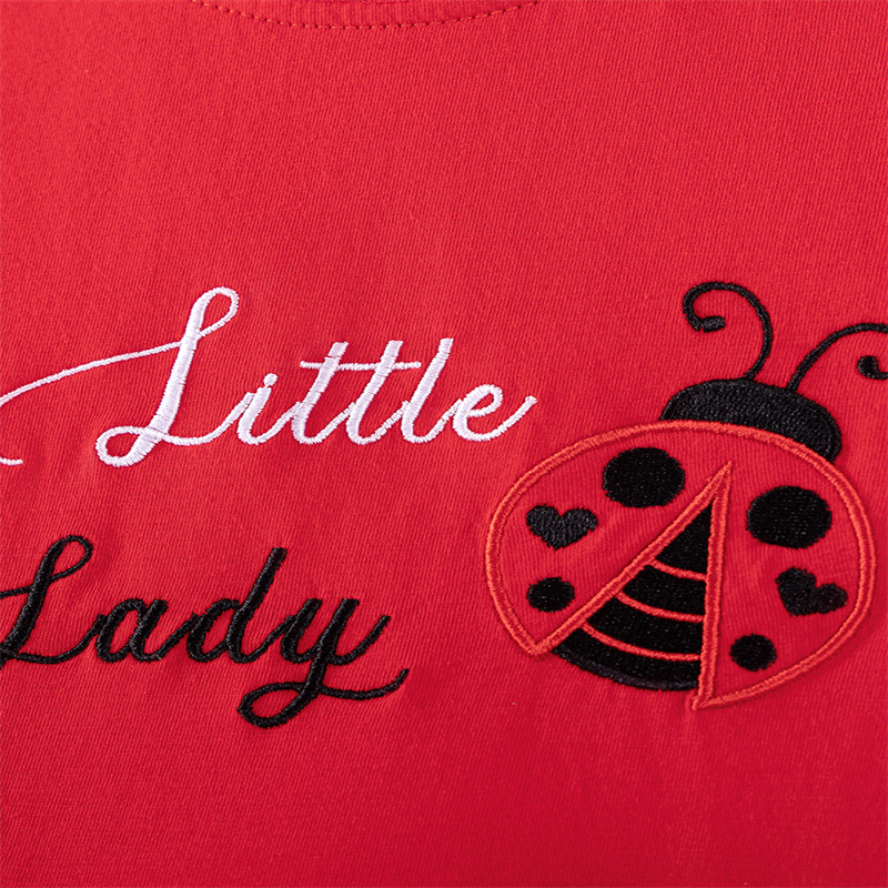 Sukienki dziewczęce z krótkim  – Embroidery Lady Bug recenzja i cena