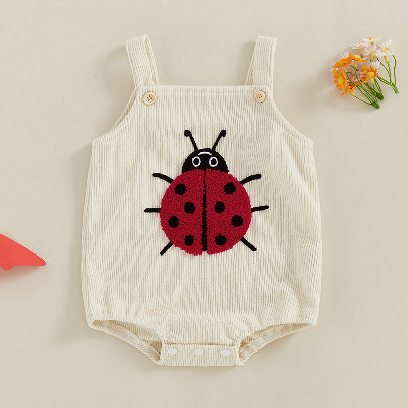 Letni pajacyk niemowlęcy bez r – Embroidery Lady Bug recenzja i cena