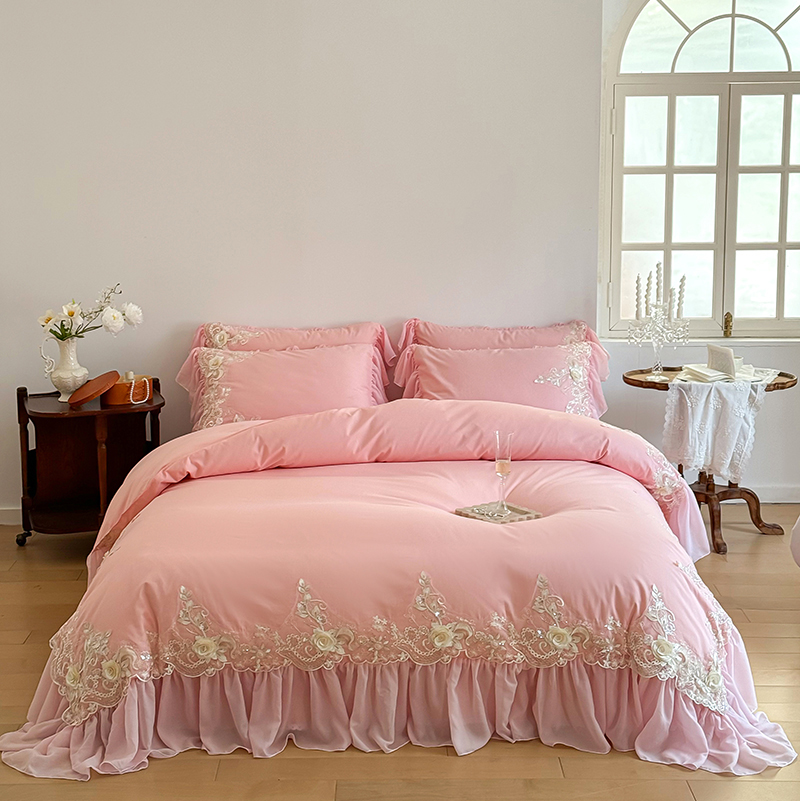 Eleganckie koronkowe zestawy p – Embroidery Quilt Cover recenzja i cena
