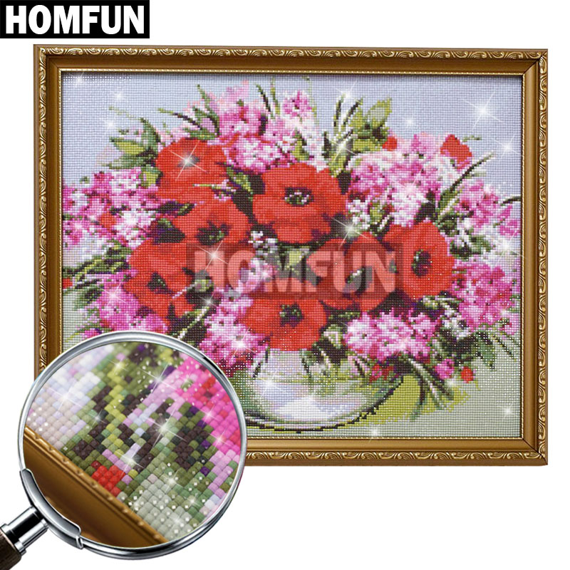 HOMFUN pełny haft diamentowy 