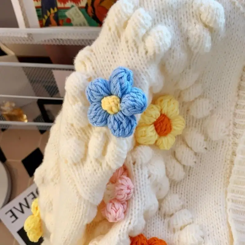 Kawaii Sweter 3D Kwiatowy haft – Embroidery Thread Yarn recenzja i cena