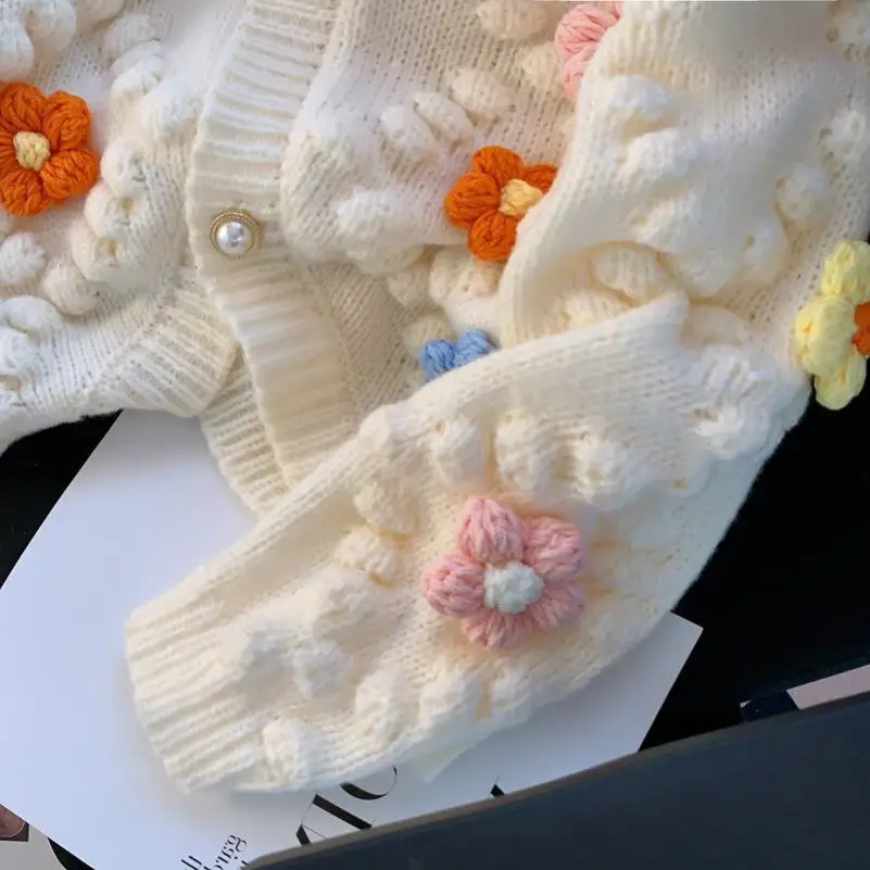Kawaii Sweter 3D Kwiatowy haft – Embroidery Thread Yarn recenzja i cena