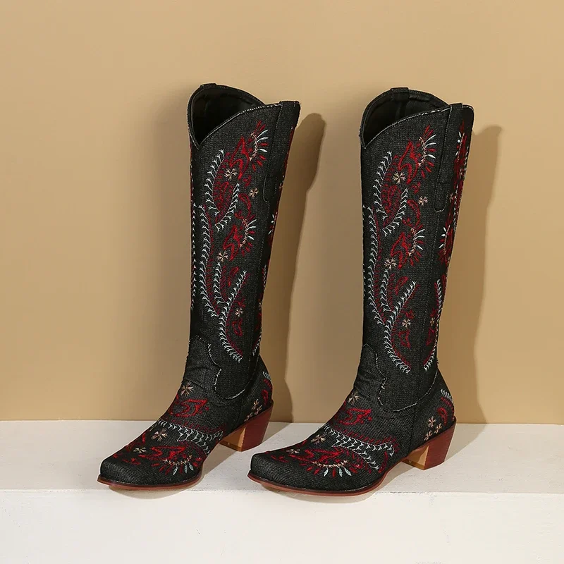 Niebieskie dżinsy Western Cowg – Embroidery On Jeans recenzja i cena
